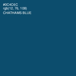 #0C4C6C - Chathams Blue Color Image